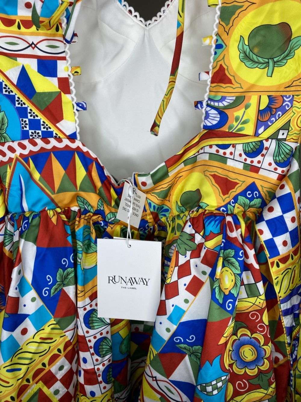 NEW Runaway the Label JOELLE MINI DRESS PHAEDRA PRINT - Picture 9 of 15